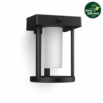 Camill Applique murale Luminaires Philips LED Noir, 1 lumière, Détecteur de mouvement