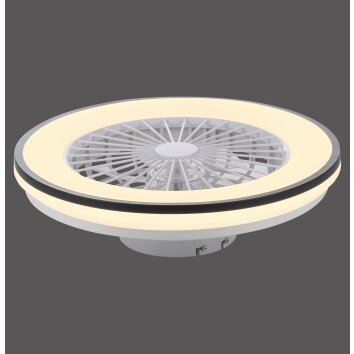 LENO Plafonnier Luminaires Leuchten Direkt LED Noir, 1 lumière, Télécommandes, Changeur de couleurs