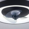 VENIKA Plafonnier Luminaires Leuchten Direkt LED Noir, 1 lumière, Télécommandes