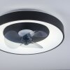 VENIKA Plafonnier Luminaires Leuchten Direkt LED Noir, 1 lumière, Télécommandes