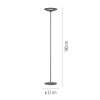Moon Lampadaire Luminaires Paul Neuhaus LED Argenté, 2 lumières