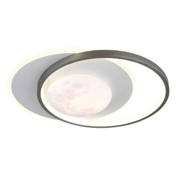 Moon Plafonnier Luminaires Globo Lighting LED Gris, Noir, 1 lumière