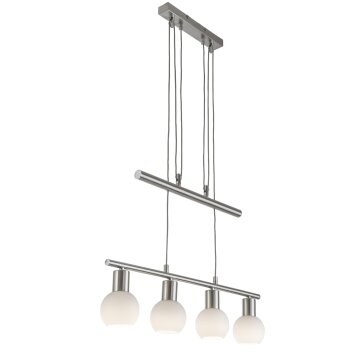 Loxy Suspension Luminaires Globo Lighting Nickel mat, 4 lumières