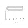 Avila Suspension Luminaires Globo Lighting LED Or, 1 lumière, Télécommandes