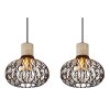 Dorthy Suspension Luminaires Globo Lighting Gris, Noir, 4 lumières