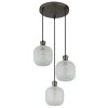 Brokana Suspension Luminaires Globo Lighting Chrome, Noir, 3 lumières