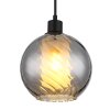 Ulf Suspension Luminaires Globo Lighting Noir, 1 lumière
