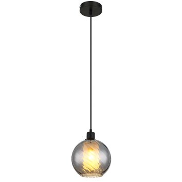 Ulf Suspension Luminaires Globo Lighting Noir, 1 lumière