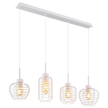 Nesa Suspension Luminaires Globo Lighting Blanc, 4 lumières