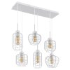 Nesa Suspension Luminaires Globo Lighting Blanc, 6 lumières