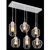 Nesa Suspension Luminaires Globo Lighting Blanc, 6 lumières