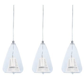 Vera Suspension Luminaires Globo Lighting Blanc, 3 lumières