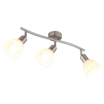 Malte Plafonnier Luminaires Globo Lighting Nickel mat, 3 lumières