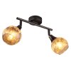 Frosta Plafonnier Luminaires Globo Lighting Chrome, Noir, 2 lumières