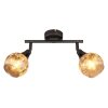 Frosta Plafonnier Luminaires Globo Lighting Chrome, Noir, 2 lumières