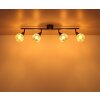 Frosta Plafonnier Luminaires Globo Lighting Chrome, Noir, 4 lumières