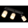 Villegas Plafonnier Luminaires Globo Lighting Noir, 3 lumières
