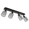 Villegas Plafonnier Luminaires Globo Lighting Noir, 4 lumières
