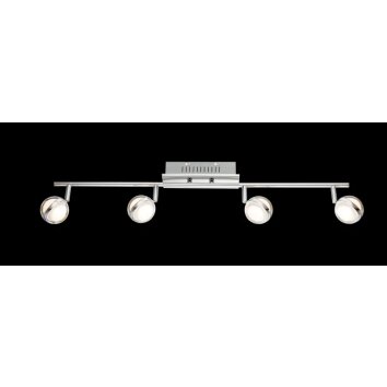 Fulton Plafonnier Luminaires Globo Lighting LED Chrome, 4 lumières