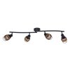 Malik Plafonnier Luminaires Globo Lighting Noir, 4 lumières