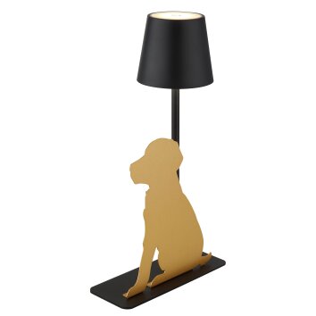 Furri Lampe à poser Luminaires Globo Lighting LED Or, Noir, 1 lumière