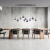 E-Infinity Suspension Luminaires Paul Neuhaus LED Gris, 10 lumières, Télécommandes