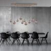 E-Infinity Suspension Luminaires Paul Neuhaus LED Bronze, 10 lumières, Télécommandes