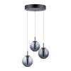E-Infinity Suspension Luminaires Paul Neuhaus LED Gris, 3 lumières, Télécommandes