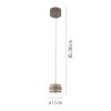 Rings Suspension Luminaires Paul Neuhaus LED Bronze, Chrome, 1 lumière, Télécommandes