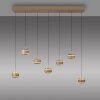 Rings Suspension Luminaires Paul Neuhaus LED Bronze, Chrome, 7 lumières, Télécommandes