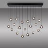 Popup Suspension Luminaires Paul Neuhaus LED Gris, 19 lumières, Télécommandes