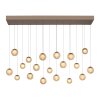 Popup Suspension Luminaires Paul Neuhaus LED Bronze, 19 lumières, Télécommandes