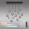 Popup Suspension Luminaires Paul Neuhaus LED Gris, 13 lumières, Télécommandes
