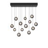 Popup Suspension Luminaires Paul Neuhaus LED Gris, 13 lumières, Télécommandes