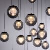 Popup Suspension Luminaires Paul Neuhaus LED Gris, 13 lumières, Télécommandes