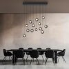 Popup Suspension Luminaires Paul Neuhaus LED Gris, 13 lumières, Télécommandes