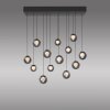 Popup Suspension Luminaires Paul Neuhaus LED Gris, 13 lumières, Télécommandes