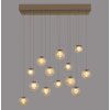 Popup Suspension Luminaires Paul Neuhaus LED Bronze, 13 lumières, Télécommandes