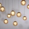 Popup Suspension Luminaires Paul Neuhaus LED Bronze, 13 lumières, Télécommandes