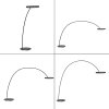 Loop-Bow Lampadaire, Lampadaires arc Luminaires Paul Neuhaus LED Noir, 2 lumières