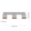 Cup Plafonnier Luminaires Paul Neuhaus LED Blanc, 3 lumières