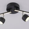 JARIK Plafonnier Luminaires Leuchten Direkt LED Noir, 5 lumières