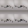 JARIK Plafonnier Luminaires Leuchten Direkt LED Noir, 7 lumières