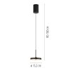 PLATA Suspension Luminaires Leuchten Direkt LED Noir, 1 lumière