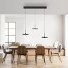 PLATA Suspension Luminaires Leuchten Direkt LED Noir, 3 lumières