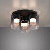 ELIO Plafonnier Luminaires Leuchten Direkt LED Noir, 3 lumières