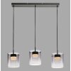 ELIO Suspension Luminaires Leuchten Direkt LED Noir, 3 lumières