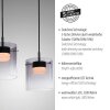 ELIO Suspension Luminaires Leuchten Direkt LED Noir, 3 lumières