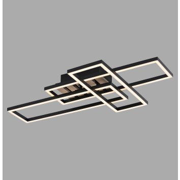 AKUSTIKA Plafonnier Luminaires Leuchten Direkt LED Noir, 1 lumière