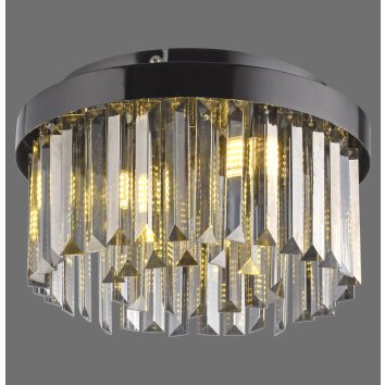 KULUNKA Lustre Luminaires Leuchten Direkt LED Noir, 4 lumières